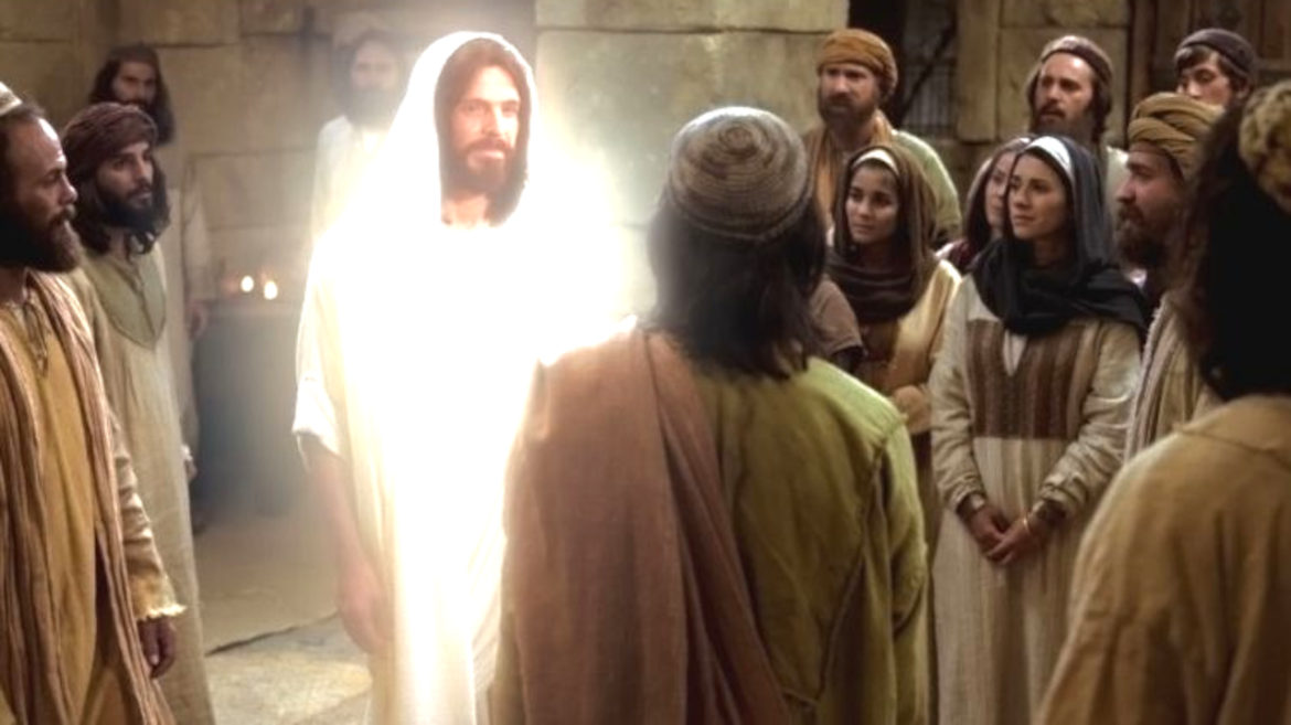 Gesù appare ai discepoli e loro lo vedono come un fantasma