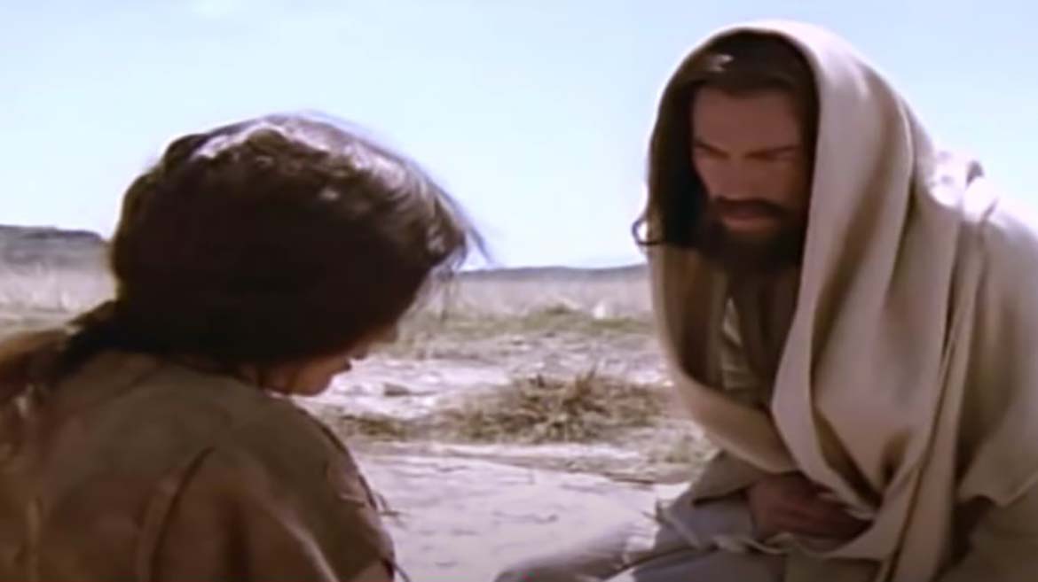 Gesù dialoga con la samaritana