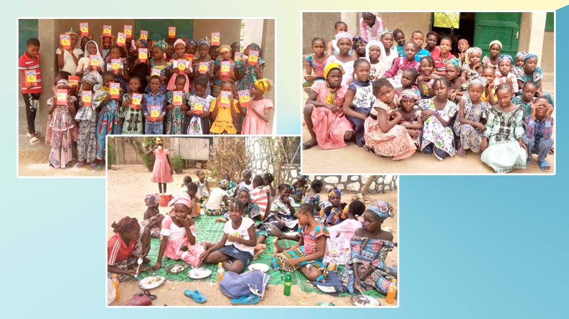 itiro spirituale per un gruppo di bambini nela parrocchia di Mora in Camerun