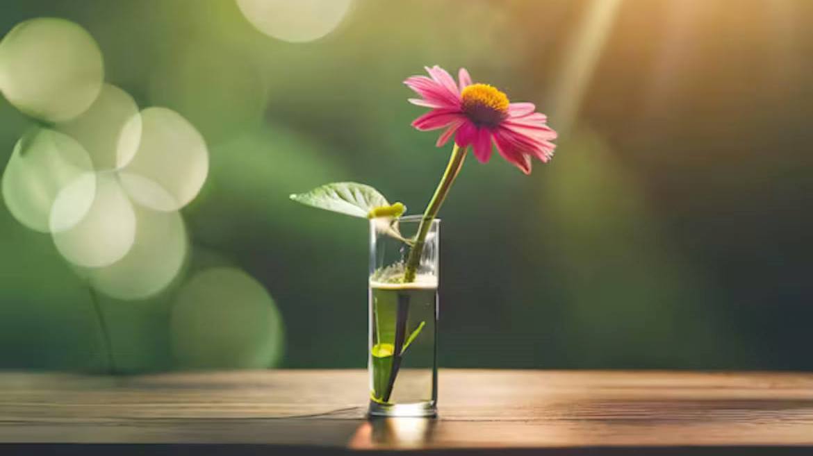 Un fiore in un bicchiere per la Madre di Gesù