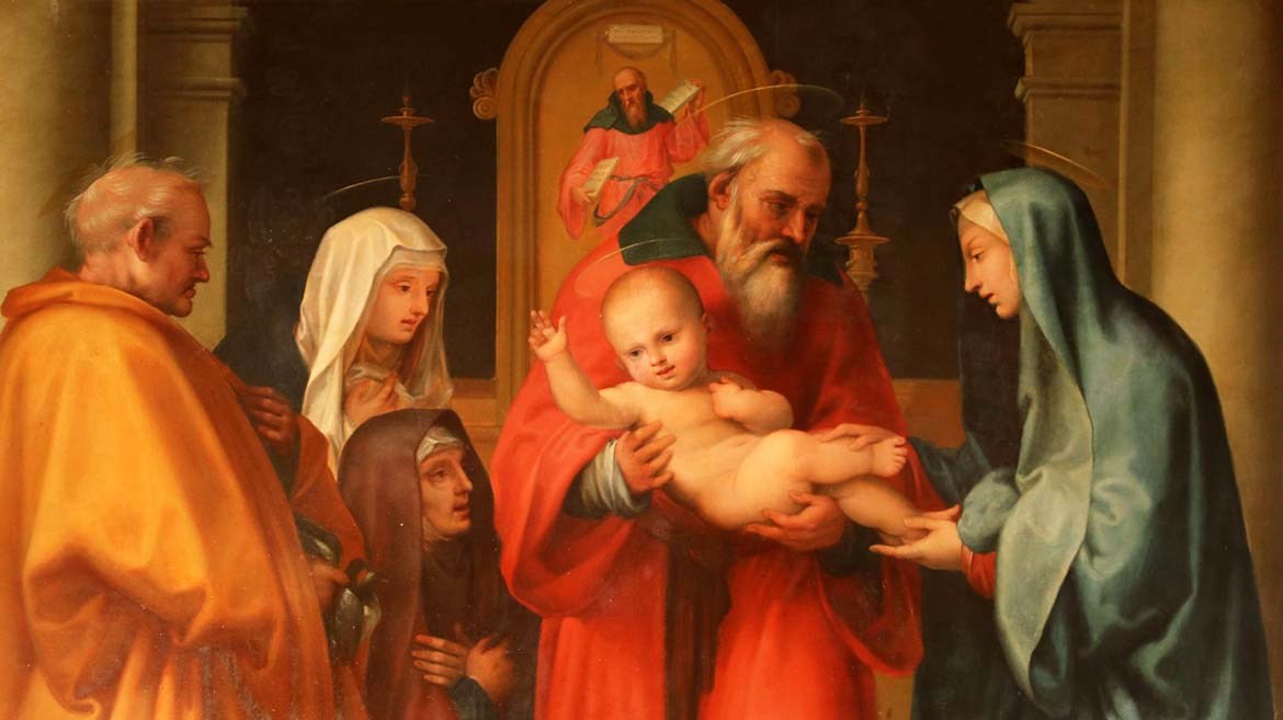 Simeone incontra Gesù bambino al Tempio